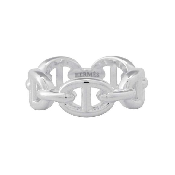 HERMES Chaine d'Ancre Anchene Ring Size PM/51/#11 SV925 - Picture 2 of 6